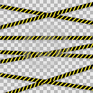 Police Line Set on a white background